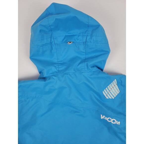 Volcom‎ Womens Medium Thermonite Creston Snowboard Ski Jacket Blue Vented Hooded - Picture 6 of 16